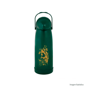 Garrafa térmica de pressão farroupilha 1,9 litros verde - mor