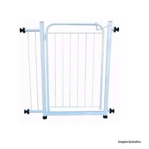 Portão para cachorro 80cm branco - alumav