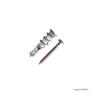 Bucha rápida 38mm para drywall em metal com parafuso 4x35mm com 02 unidades - bemfixa