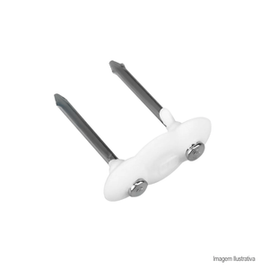 Fixador para fio duplo com 20 unidades branco - bemfixa