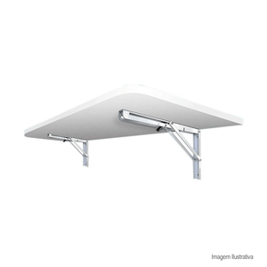 Kit de mesa dobrável 80x41 com canto arredondado branco - bemfixa