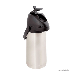 Garrafa térmica total inox airport com alavanca 1,9 litros mor /ref:25105202.