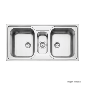 Cuba inox de sobrepor marea 100x50 acetinado tramontina /ref:93830123.