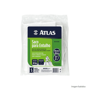 Saco para entulho 5 unidades atlas /ref:at5080.
