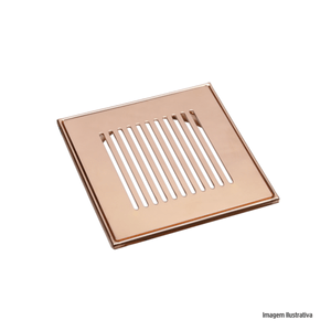 Grelha inox com base 10x10 listras red gold invinox /ref:4006/1.rg.c.