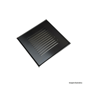 Grelha inox com base 15x15 listras grafite escovado invinox /ref:5006/1.ge.c.