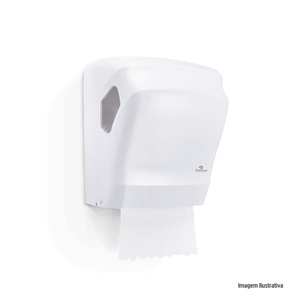 Dispenser papel toalha bobina puxa e corta branco premisse kfline /ref:340262-01.