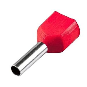 Terminal pré-isolado ilhos duplo tid-10 vermelho intellis