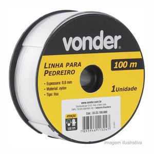 Linha de pedreiro 0,8mm x 100m - vonder