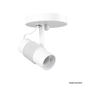 Spot basic 1 lampada e27 branco avant /ref.346015607