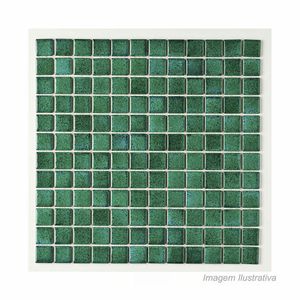 Pastilha de porcelana bermuda sg8348 esmaltada 2,5x2,5cm verde - atlas