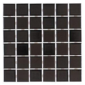 Pastilha de porcelana ardosia esmaltada 5x5cm marrom - atlas
