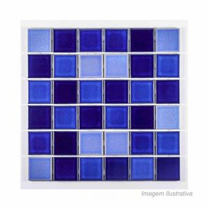 Pastilha de porcelana blend me14860 esmaltada 5x5cm azul - atlas