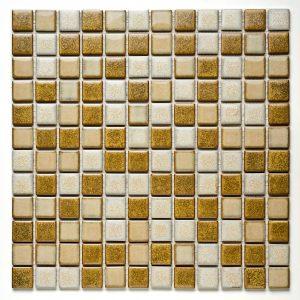 Pastilha de porcelana blend sg7962 esmaltada 2,5x2,5cm bege com branco - atlas