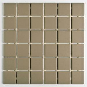Pastilha de porcelana aveiro acetinada 5x5cm bege - atlas