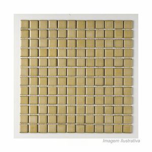 Pastilha de porcelana argila esmaltada 5x5cm bege - atlas