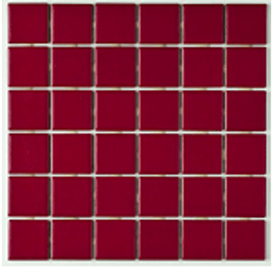 Pastilha de porcelana açores esmaltada 5x5cm vermelho - atlas