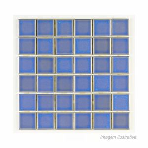Pastilha de porcelana haiti esmaltada 5x5cm azul - atlas
