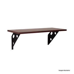 Prateleira elite madeira pinus com suporte metálico 25x120cm tabaco tramontina /ref:91286127.