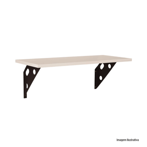 Prateleira elite madeira pinus com suporte metálico 25x90cm maple tramontina /ref:91283097.