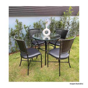 Conjunto moscou 4 cadeiras+1mesa fama móveis