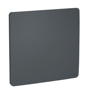 Placa 4x4 cega preta - schneider electric