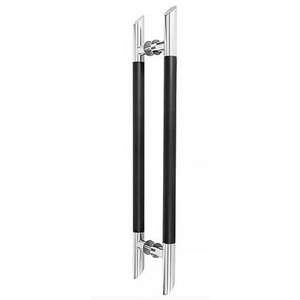 Puxador sena tubo reto 1.1/4 60cm preto escovado - kromus