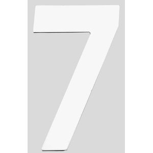 Numero para residência n.7 130mm branco - metalmidia