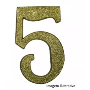 Número residencial de bronze "5" - solimões