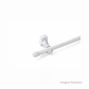 Kit varão médio simples de aço 200x1,9cm branco torre forte /ref. k19.sbr.200m