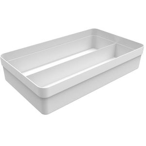 Organizador de gavetas logic 2 seções branco - ou plásticos