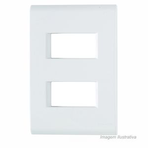 Espelho com 2 módulos liz 2x4 branco - tramontina