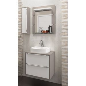 Kit ravena suspenso 3 peças 60cm connect/branco - balcony