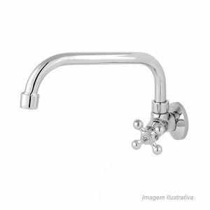 Torneira para cozinha 2060 c33 bica baixa cromado parede - imperatriz