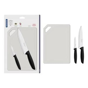 Kit com tábua para cortar carne/legumes plenus 3 peças - tramontina