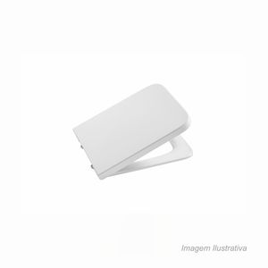 Assento termofixo com queda amortecida inspira square branco - roca