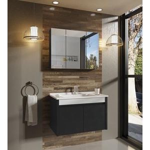 Kit paris 80 suspenso 80cm branco/preto - balcony