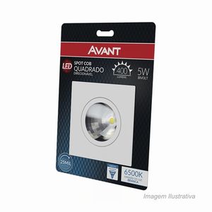 Spot de embutir quadrado supimpa 5w branco 6500k - avant