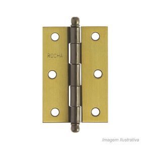 Dobradiça em aço para porta s1003 3.3" colonial polido - rocha