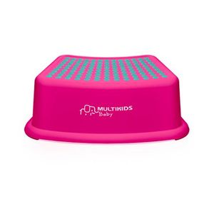 Degrau infantil com anti derrapante multikids baby rosa - multilaser
