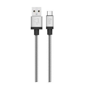 Cabo sincom recarga tipo-c inox 1,0m silver inxc10sl - elg pedestais