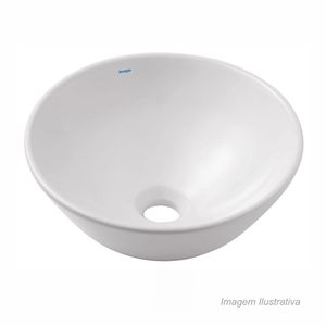 Cuba de apoio oval polido loft 35x13,5cm branco incepa /ref. 1850970017100