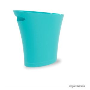Lixeira skinny azul lagoa 7.5litros - umbra
