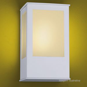 Arandela bolt quadrada 286 branca - ideal lustres