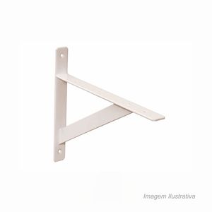 Suporte para prateleira mão francesa reforçado 25cm branco - prat-k