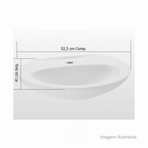 Lavatório para coluna polido zip 47x43cm branco incepa /ref. 1460070011100