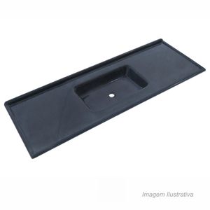 Pia de granito premium 120x54cm verde romano - decoralita