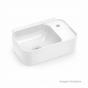 Lavatório de apoio/suspenso c/ mesa  polido lavátorios 41x30cm branco incepa /ref. 1040360011100