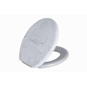 Assento almofadado convencional branco marmoriz - astra