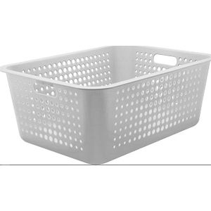 Cesta organizadora maxi branca - ou plásticos